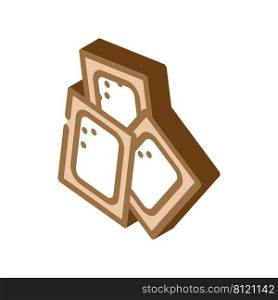 block chocolate isometric icon vector. block chocolate sign. isolated symbol illustration. block chocolate isometric icon vector illustration