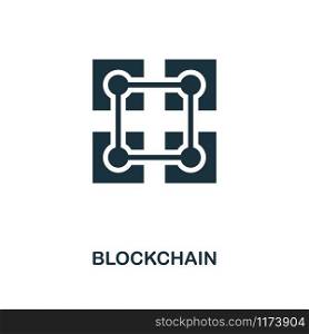 Blockchain icon. Monochrome style design from crypto currency collection. UI. Pixel perfect simple pictogram blockchain icon. Web design, apps, software, print usage.. Blockchain icon. Monochrome style design from crypto currency icon collection. UI. Pixel perfect simple pictogram blockchain icon. Web design, apps, software, print usage.