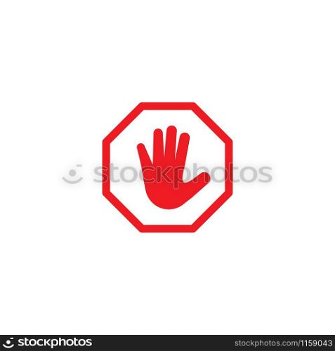 blocking Stop Icon vector template