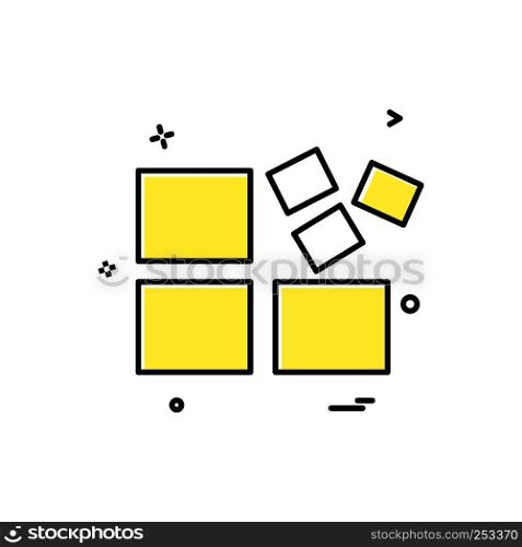Blocks icon design vector