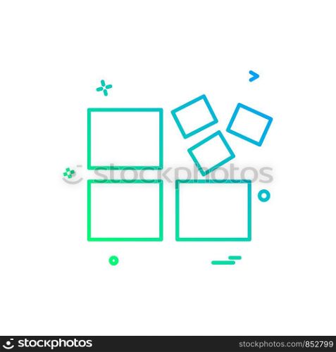 Blocks icon design vector
