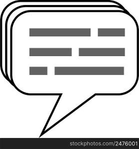 Blog comment icon reader, feedback quote message share balloon idea