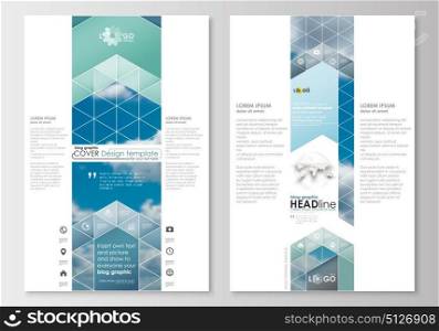 Blog graphic business templates. Page website design template, easy editable abstract blue flat layout, vector illustration.. Blog graphic business templates. Page website design template, easy editable, abstract blue flat layout, vector illustration