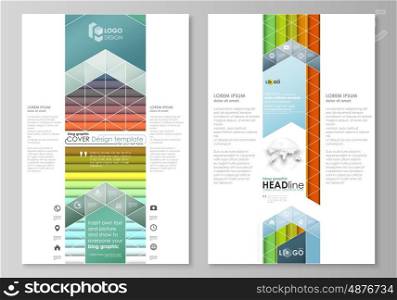 Blog graphic business templates. Page website design template, easy editable abstract flat layout, vector illustration. Bright color rectangles, colorful design with overlapping geometric rectangular shapes forming abstract beautiful background.