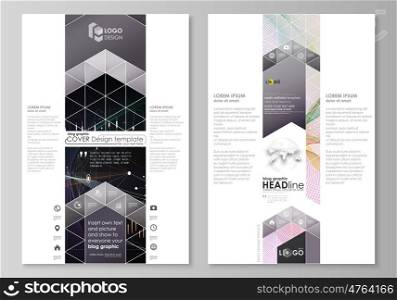 Blog graphic business templates. Page website design template, easy editable abstract vector layout. Colorful abstract infographic background in minimalist style made from lines, symbols, charts, diagrams and other elements.
