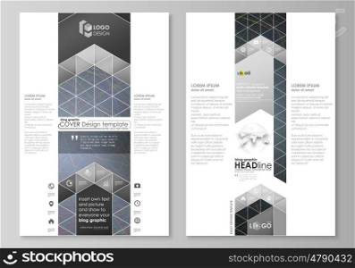 Blog graphic business templates. Page website design template, easy editable abstract vector layout. Colorful dark background with abstract lines. Bright color chaotic, random, messy curves. Colourful vector decoration.