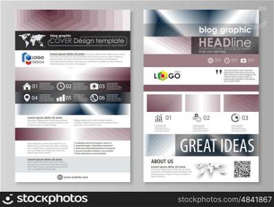 Blog graphic business templates. Page website design template, easy editable abstract vector layout. Simple monochrome geometric pattern. Abstract polygonal style, stylish modern background.