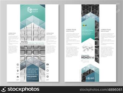 Blog graphic business templates. Page website design template, easy editable abstract vector layout. Abstract infinity background, 3d structure with rectangles forming illusion of depth and perspective.