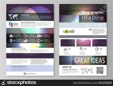 Blog graphic business templates. Page website template, easy editable abstract vector layout. Retro style, mystical Sci-Fi background. Futuristic trendy design.. Blog graphic business templates. Page website design template, easy editable abstract vector layout. Retro style, mystical Sci-Fi background. Futuristic trendy design.