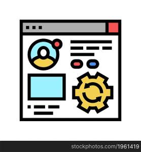 blog management color icon vector. blog management sign. isolated symbol illustration. blog management color icon vector illustration