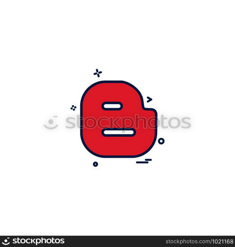 Blogger icon design vector