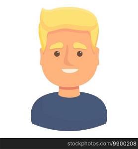 Blond male icon. Cartoon of blond male vector icon for web design isolated on white background. Blond male icon, cartoon style