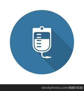 Blood Bag and Medical Services Icon. Flat Design.. Blood Bag and Medical Services Icon. Flat Design. Isolated.