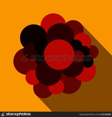 Blood cells flat icon on a yellow background. Blood cells flat icon