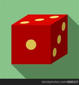 Blood dice icon. Flat illustration of blood dice vector icon for web design. Blood dice icon, flat style