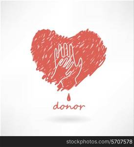 Blood Donation Concept Illustration. Flat modern style vector design