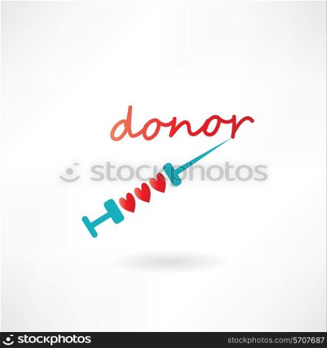 Blood Donation Concept Illustration. Flat modern style vector design