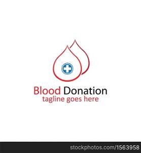 Blood Donation Logo Template Design VectorBlood logo template vector icon