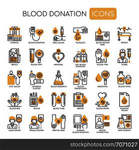 Blood Donation , Thin Line and Pixel Perfect Icons