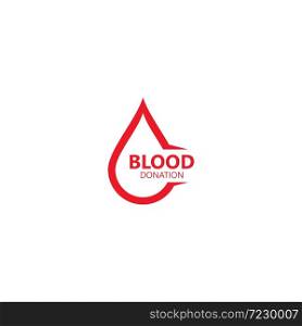 Blood Donoation Logo vector icon illustration design