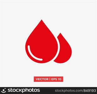 Blood Drop Icon Vector Illustration