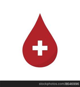 Blood drop icon, vector illustration
