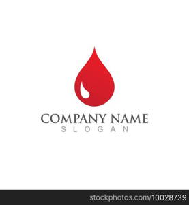  Blood drop logo vector illustration icon 