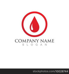  Blood drop logo vector illustration icon 