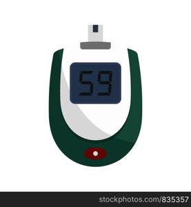 Blood glucose level icon. Flat illustration of blood glucose level vector icon for web isolated on white. Blood glucose level icon, flat style