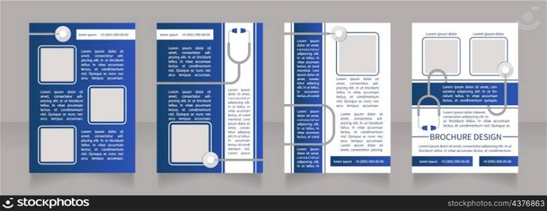 Blood glucose monitoring method blank brochure layout design. Vertical poster template set with empty copy space for text. Premade corporate reports collection. Editable flyer paper pages. Blood glucose monitoring method blank brochure layout design