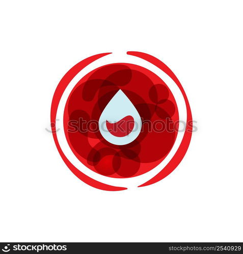 Blood illustration logo vector template design