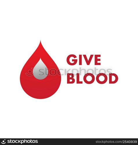 Blood illustration logo vector template design