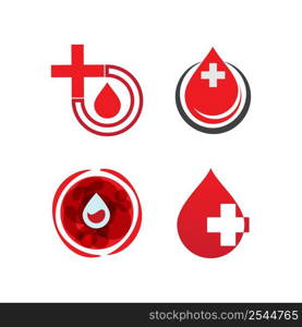 Blood illustration logo vector template design