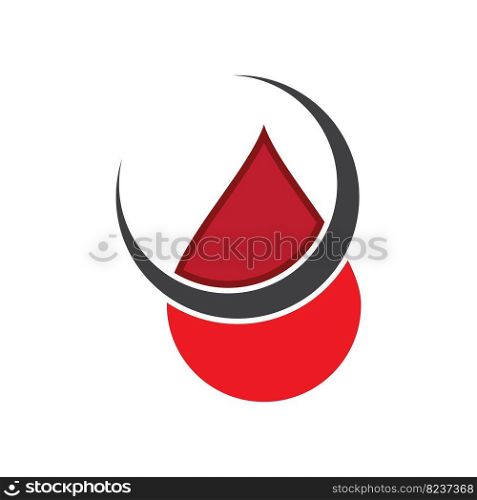Blood illustration logo vector template design
