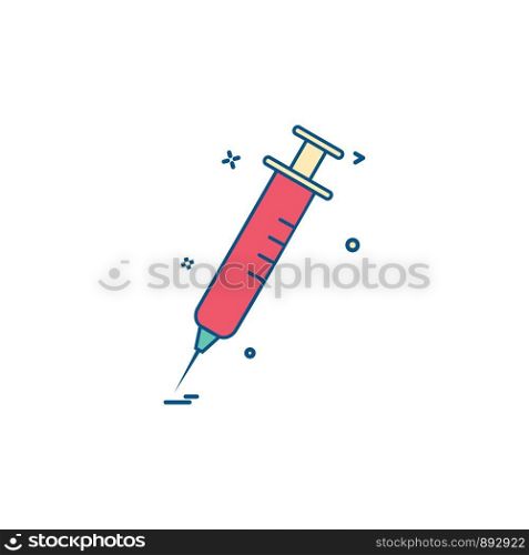 blood injection steroid syringe vaccine icon vector desige