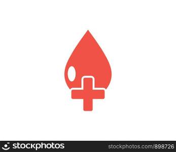 Blood logo icon vector illustration design template