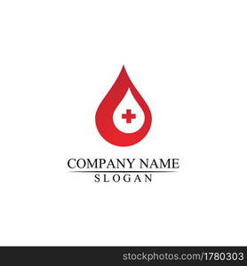Blood logo template vector icon illustration design