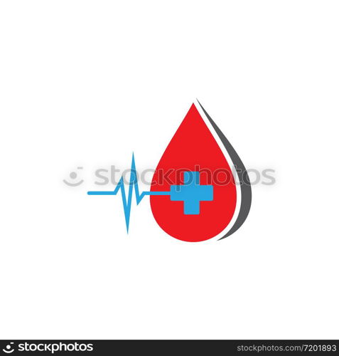 Blood logo template vector icon illustration design