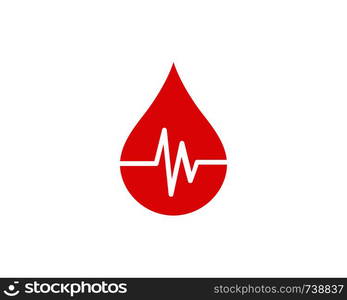 Blood logo vector icon illustration design