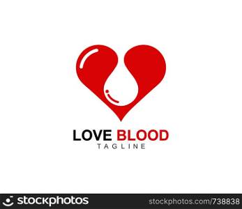 Blood logo vector icon illustration design