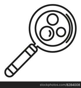 Blood magnifier icon outline vector. Immune system. Body defense. Blood magnifier icon outline vector. Immune system