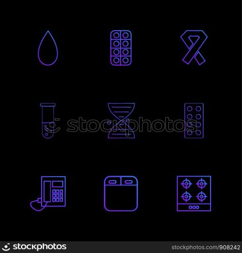 blood , medicine , cancer , beaker , dna , tablets , telephone , icon, vector, design, flat, collection, style, creative, icons