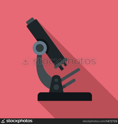 Blood microscope icon. Flat illustration of blood microscope vector icon for web design. Blood microscope icon, flat style