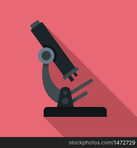 Blood microscope icon. Flat illustration of blood microscope vector icon for web design. Blood microscope icon, flat style