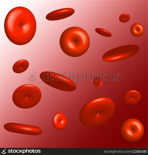 Blood molecules. Red background. 3d vector illustration icon. EPS 10.. Blood molecules. Red background. 3d vector illustration icon.