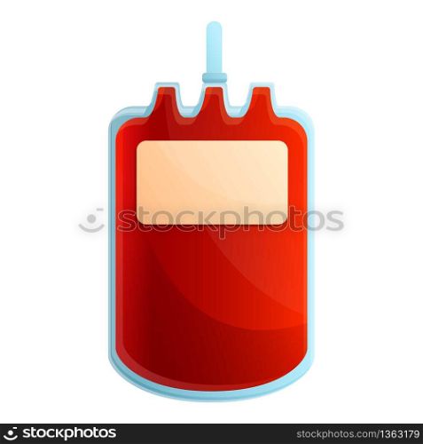 Blood package icon. Cartoon of blood package vector icon for web design isolated on white background. Blood package icon, cartoon style