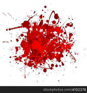 Blood red abstract background with 3d effect in ball shape