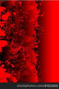 Blood red background with overlapping elements and splat