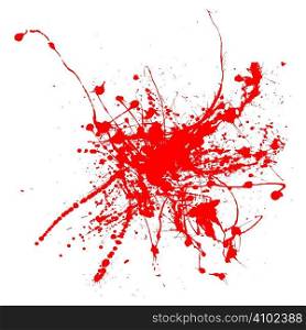 Blood splatter on a white background isolated illustration