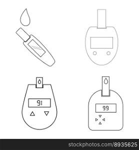 blood sugar meter icon illustration design